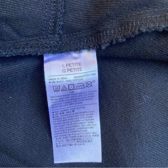 Banana Republic Factory Split Neck Mini Dress Black Safari Minimalist Sz LP NWT - Picture 13 of 13